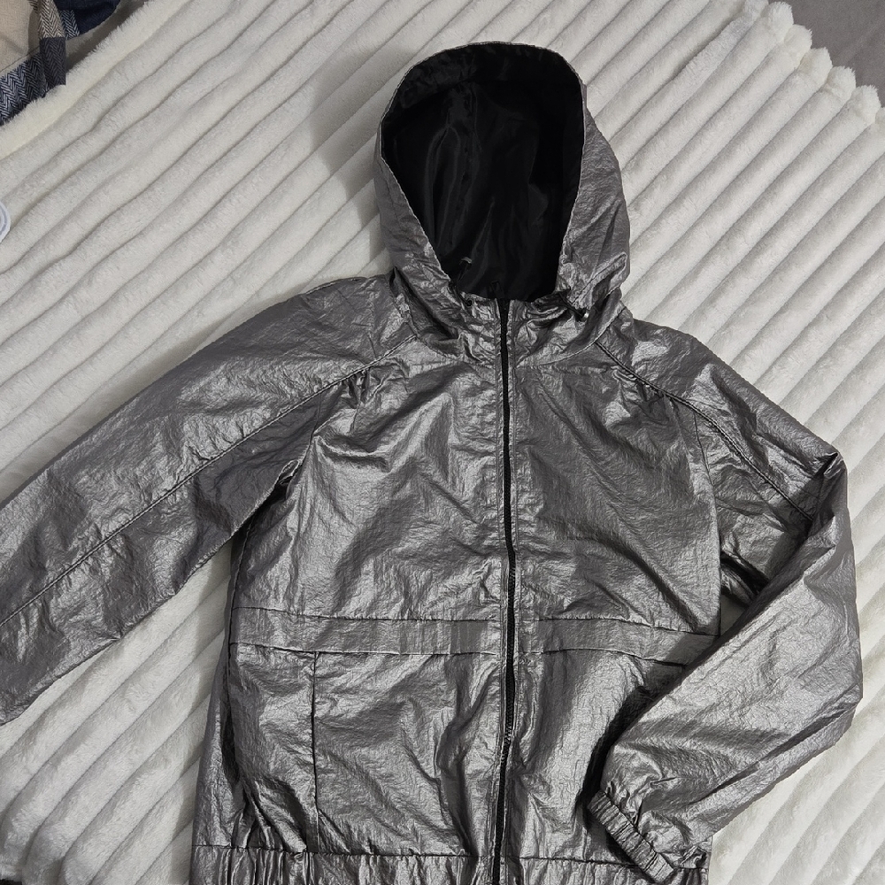 Womens Silver Hooded Jacket